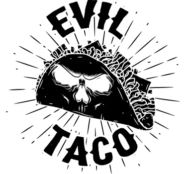 Evil taco concept t-shirt - TenStickers