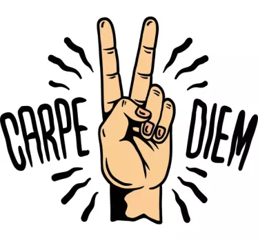 Carpe diem hand gesture t-shirt - TenStickers