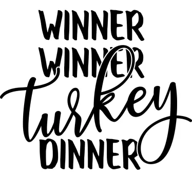 Winner turkey dinner t-shirt - TenStickers