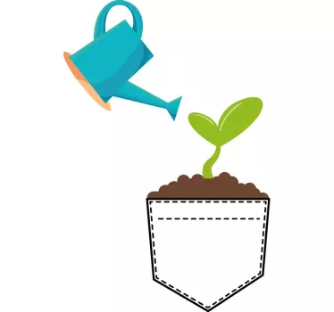 Watering can and plant t-shirt - TenStickers