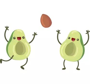 Kids t-shirt featuring jumping avocado characters - TenStickers