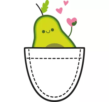 Kids t-shirt cute avocado pocket design - TenStickers