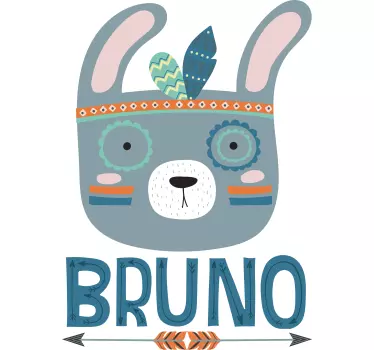 Baby t-shirt cute bunny face - TenStickers
