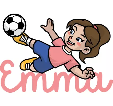 Girl football player Kids t-shirt - TenStickers