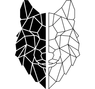 Half black half white t-shirt - TenStickers