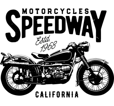 Motorcycle speedway california t-shirt - TenStickers