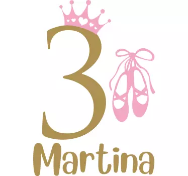 Baby t-shirt princess ballet age - TenStickers