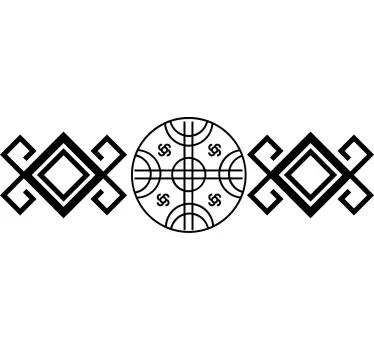 Red mapuche style t-shirt - TenStickers