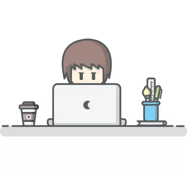 Laptop Worker t-shirt - TenStickers