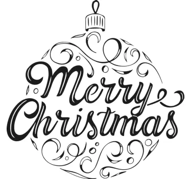 Ball with calligraphic text Christmas hoodie - TenStickers