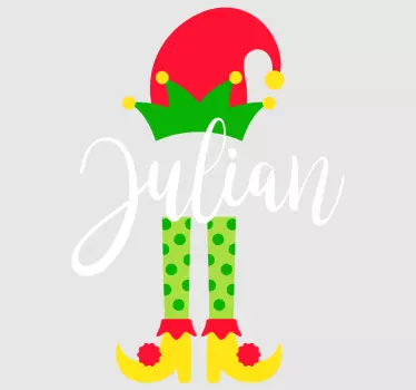 Custom festive elf family name hoodie - TenStickers