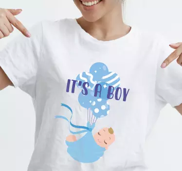 Baby boy reveal baby t-shirt - TenStickers