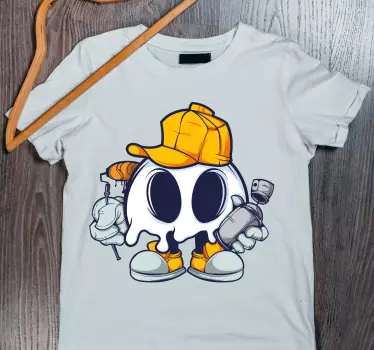 Baby t-shirt cute ghost painter - TenStickers