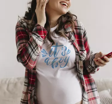 Baby t-shirt expecting baby announcement shirt - TenStickers
