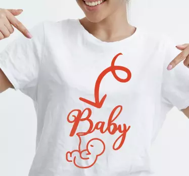 Baby t-shirt for adorable baby announcement - TenStickers