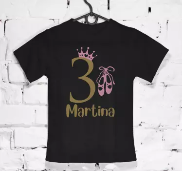 Baby t-shirt princess ballet age - TenStickers