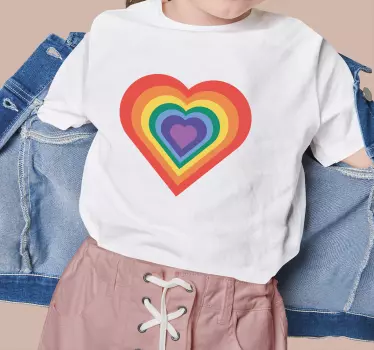 Baby t-shirt with colorful heart layers - TenStickers