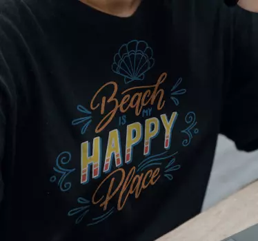 Beach happy place t-shirt - TenStickers