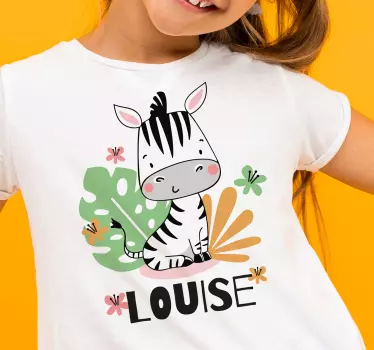Beautiful Zebra for kids Kids shirt - TenStickers