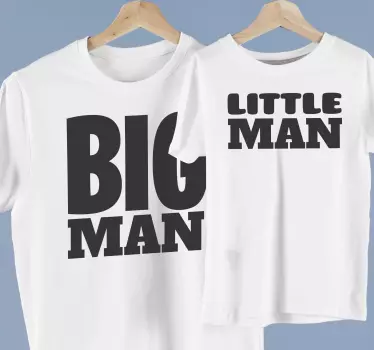 Big man, little man Father  and son matching shirts - TenStickers