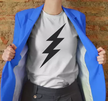 Bold lightning symbol t-shirt - TenStickers
