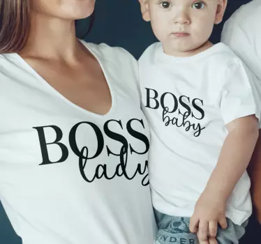 Boss lady, boss baby Mother and daughter shirt - TenStickers