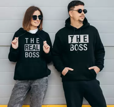 Boss Real Boss matching Couple t shirts - TenStickers