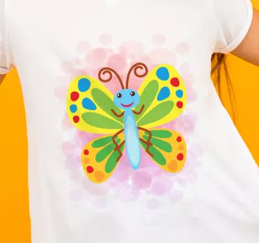 Butterfly Watercolour Kids shirt - TenStickers