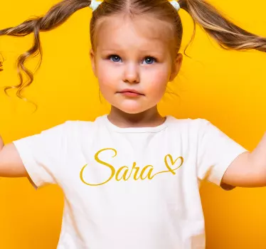 Calligraphic Lovely name and Heart T-shirt - TenStickers