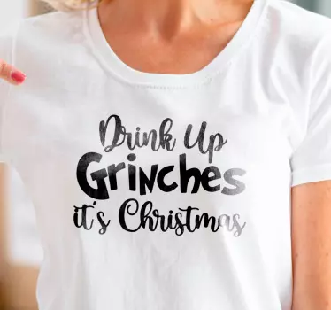 Christmas t-shirt grinch inspired holiday shirt - TenStickers