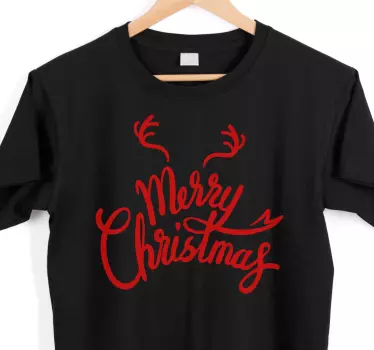 Christmas t-shirt merry christmas wishes - TenStickers
