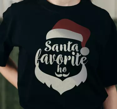 Christmas t-shirt santa's favorite holiday - TenStickers