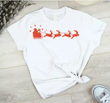 Christmas t-shirt santa's sleigh reindeer adventure - TenStickers