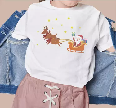 Christmas t-shirt santa's sleigh ride - TenStickers