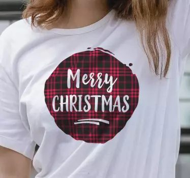 Christmas tartan pattern Christmas  t-shirt - TenStickers