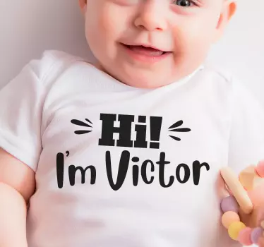customized hello shirt Baby t-shirt - TenStickers