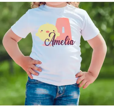 Cute chick and emma kids t-shirt - TenStickers