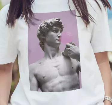 David holding apple t-shirt - TenStickers
