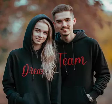 Dream Team text couple matching shirt - TenStickers