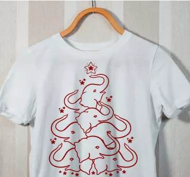 Elephant christmas tree tee shirts - TenStickers
