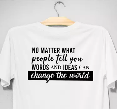 Empowering words and ideas t-shirt - TenStickers