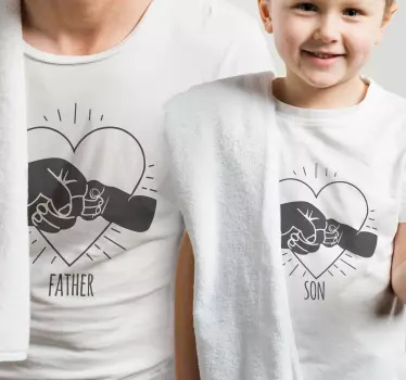 Father and son t-shirts celebrating their bond - TenStickers