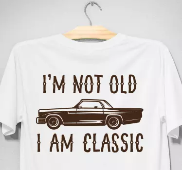 Father and son t-shirts classic not old - TenStickers