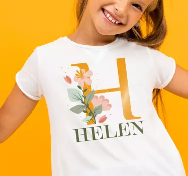 First letter and name shirt Baby t-shirt - TenStickers