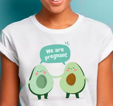 Funny We are pregnant Avocado Baby t-shirt - TenStickers