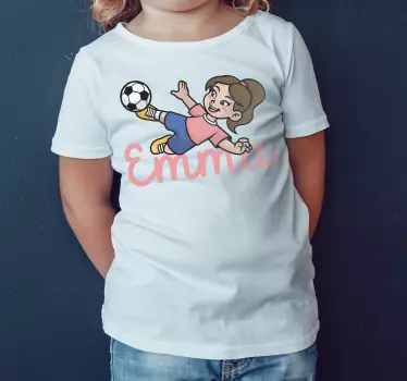 Girl football player Kids t-shirt - TenStickers