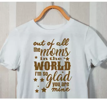 Gold coloured for  Mothers day t-shirt - TenStickers