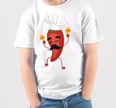 Happy chef pepper kids t-shirt - TenStickers