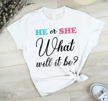 He or she question kids t-shirt - TenStickers
