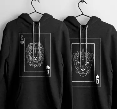 Hearts card Couple t shirts - TenStickers
